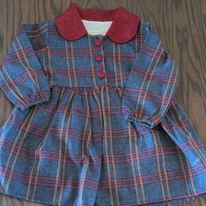Plaid Blue and Red Dress